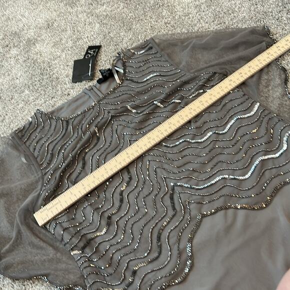 NEW J Kara Beaded Overlay Gown Formal  Women’s Dress 10‎ Cruise Cocktail Wedding - Picture 15 of 16